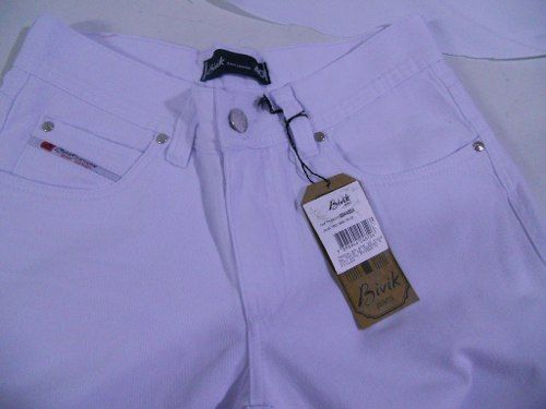 Calça Jeans Masculina Branca Bivik! Ótima Qualidade!!